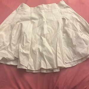 Cream colored mini skirt